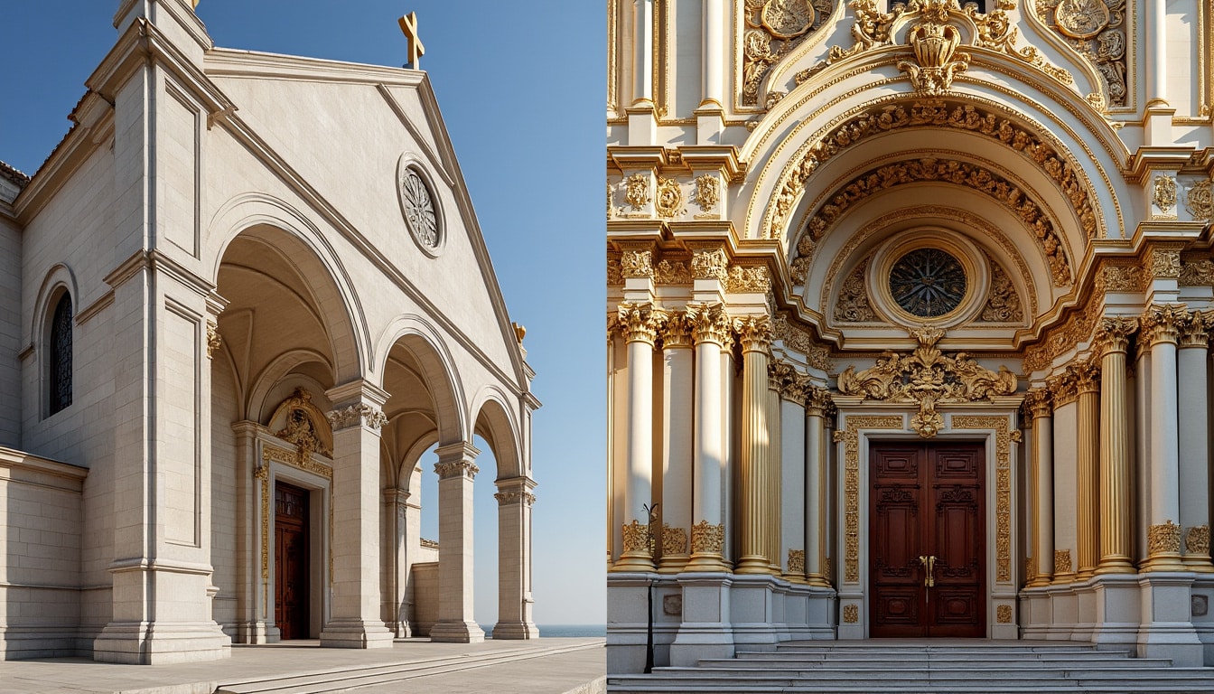 découvrez le contraste saisissant entre la pureté élégante des lignes romanes et la richesse décorative des églises baroques, reflet de deux styles architecturaux majeurs.