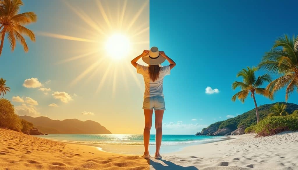 découvrez comment prendre en compte les risques d'insolation pour choisir la meilleure période pour partir en voyage et profiter pleinement du soleil en toute sécurité.