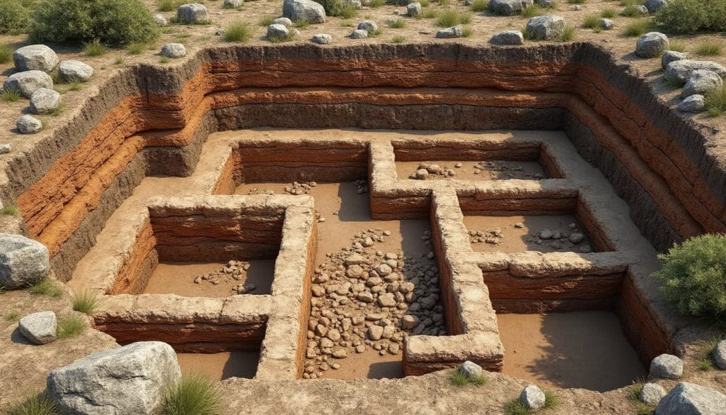 découvrez comment la stratigraphie du sol met en lumière les diverses occupations humaines à cucuruzzu à travers les âges.