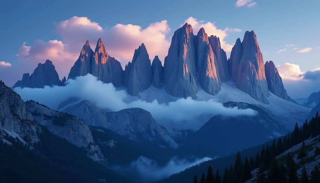 découvrez le mythe des esprits de la montagne qui veilleraient sur les crêtes majestueuses des aiguilles de bavella, en corse.