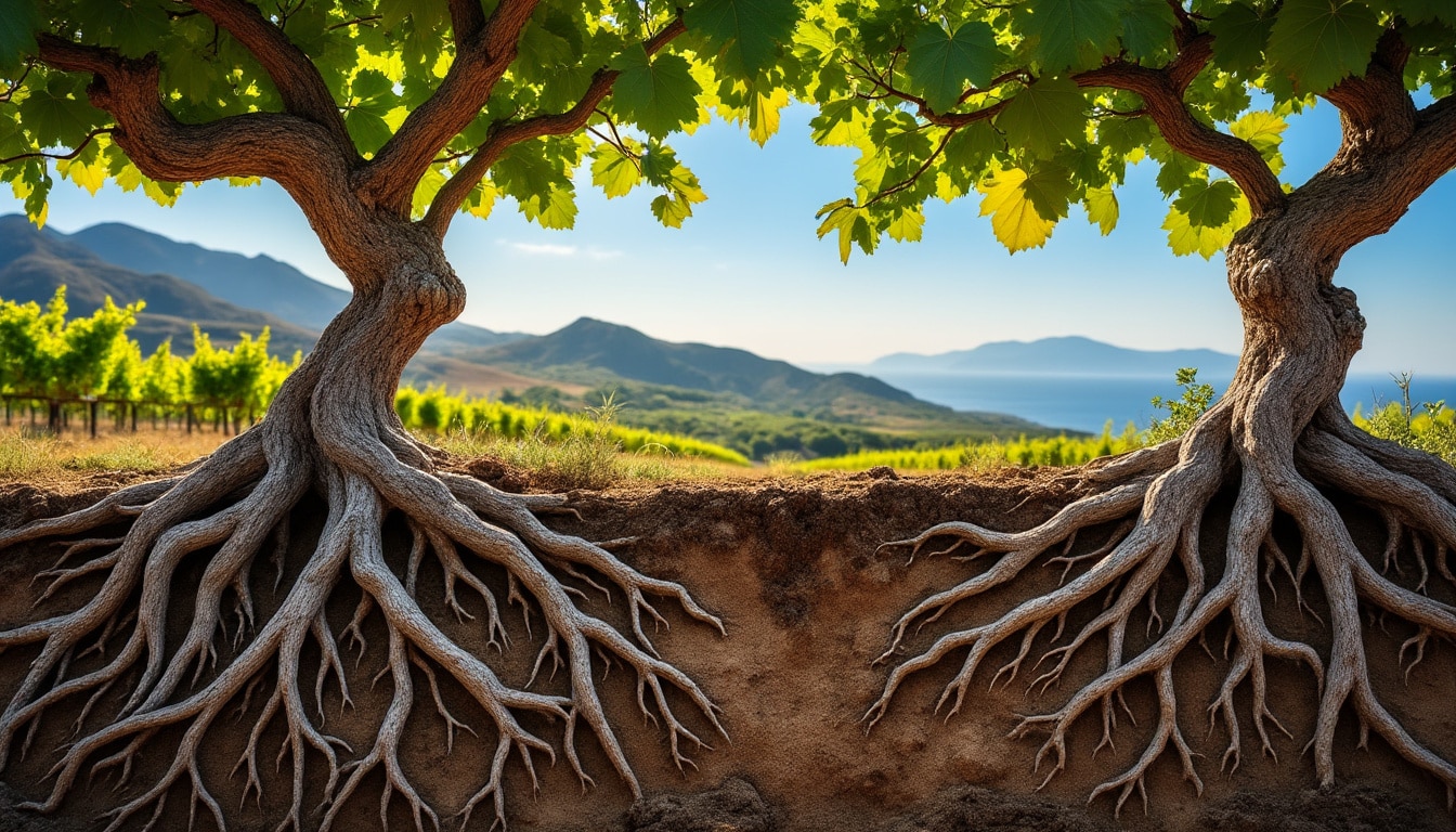 découvrez comment l'enracinement profond des vieilles vignes contribue à la richesse et à la renommée de l'aoc patrimonio, un terroir d'exception en corse.
