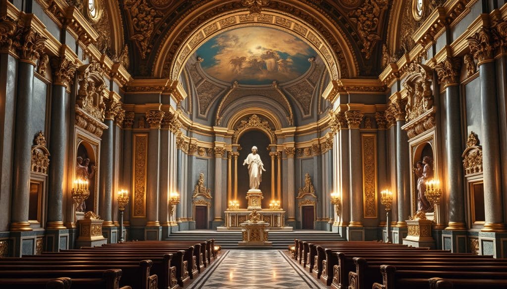 découvrez comment les églises baroques assument l’ornementation foisonnante de leurs chapelles latérales pour magnifier la foi et la puissance.